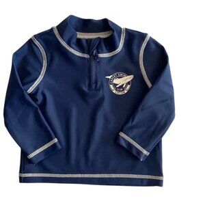 Carter's Long Sleeve Rashguard Navy Blue Expert Swim Captain Club size 6 Months